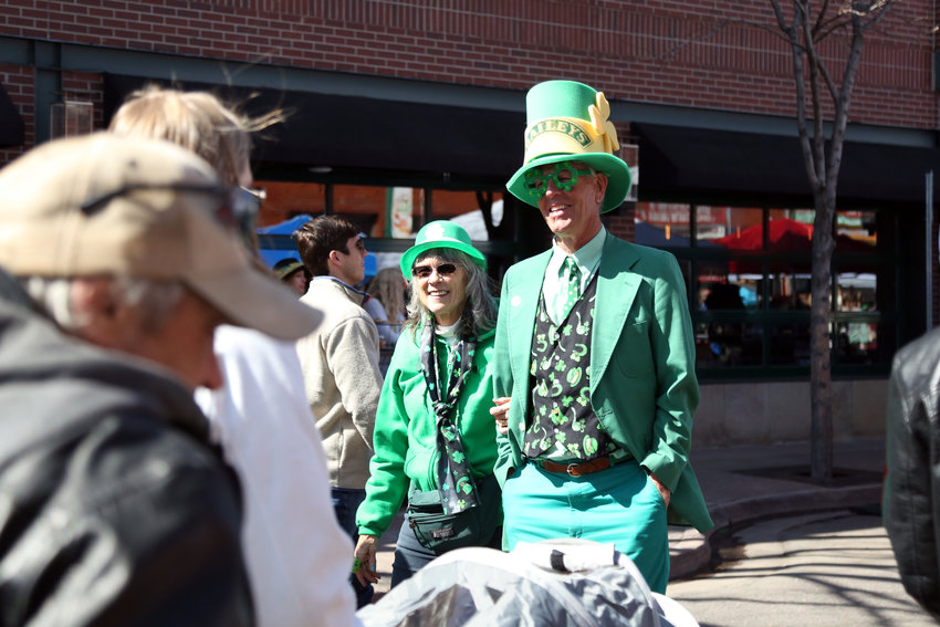 Community members dressed in their best Irish attire for the March 16 celebration.